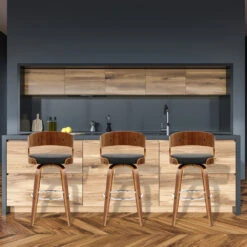 Atlantic Kunstleder Holzbarhocker - Alicia 15 Atlantic Kunstleder Holzbarhocker - Alicia -Barstuhl Pro Geschaft alicia 1 6