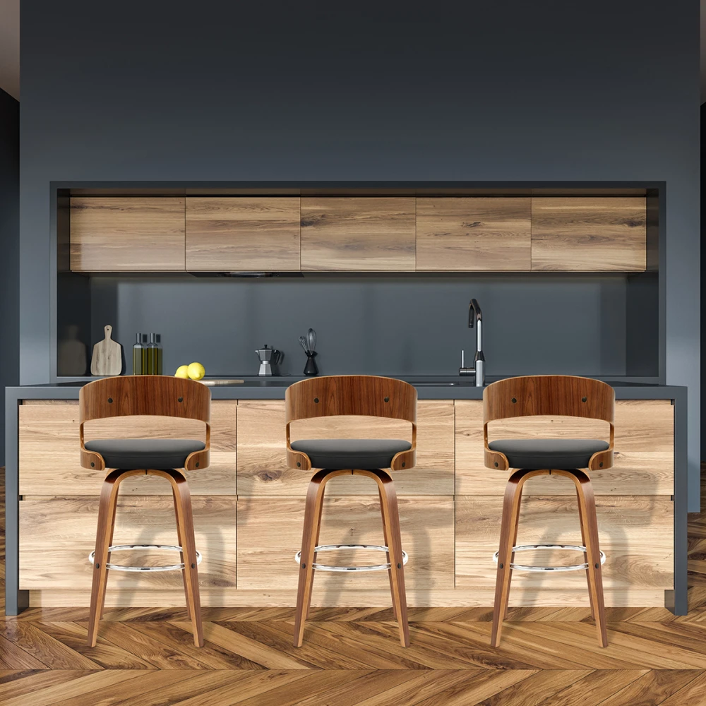 Atlantic Kunstleder Holzbarhocker - Alicia 7 Atlantic Kunstleder Holzbarhocker - Alicia – Bild 7