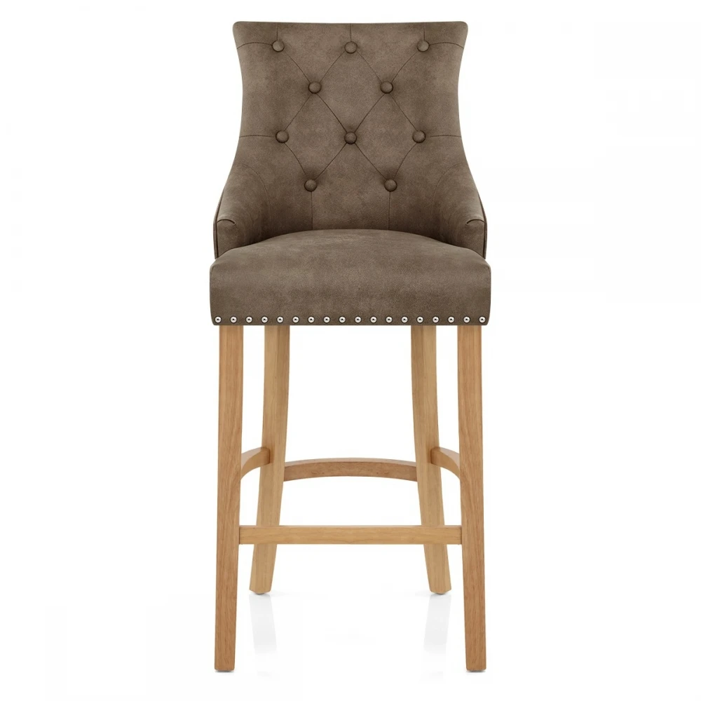 Kunstleder Barhocker - Ascot - Eiche 2 Kunstleder Barhocker - Ascot - Eiche – Bild 2