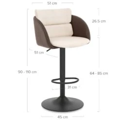 Barhocker Kunstleder Und Samt - Modus -Barstuhl Pro Geschaft barhocker kunstleder und samt modus 5