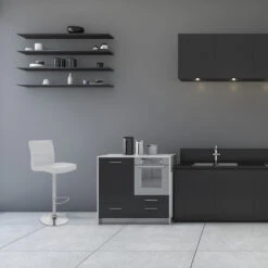 Atlantic Kunstleder Barhocker Gebürstet - Breakfast -Barstuhl Pro Geschaft breakfast chrome brosse 6