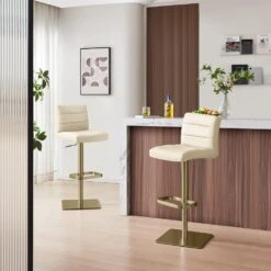 Echtleder Barhocker Gebürstet Gold - Lush 14 Echtleder Barhocker Gebürstet Gold - Lush -Barstuhl Pro Geschaft echtleder barhocker gebuerstet gold lush 6