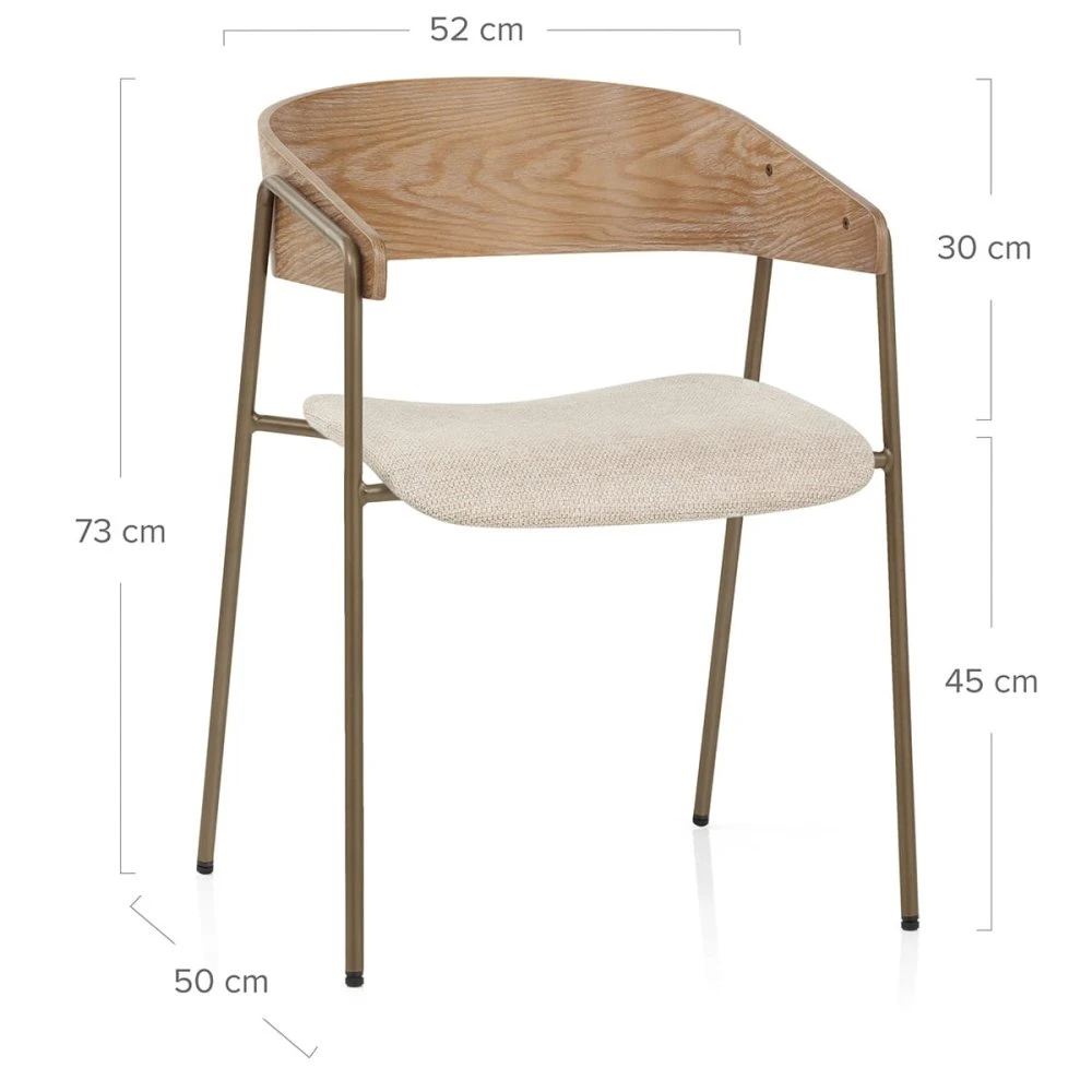 Esszimmerstuhl Stoff Eiche - Lauren 6 Esszimmerstuhl Stoff Eiche - Lauren – Bild 6