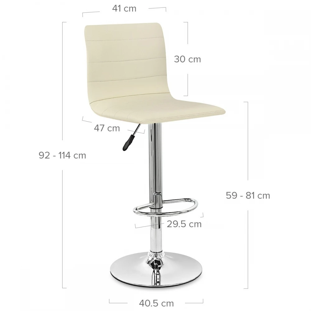 Atlantic Echtleder Barhocker Chrom - Fabio 6 Atlantic Echtleder Barhocker Chrom - Fabio – Bild 6