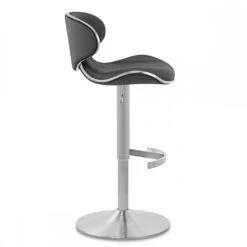 Atlantic Echtleder Barhocker Gebürstet - Felix Deluxe -Barstuhl Pro Geschaft felix deluxe chrom geburstet echtleder 2