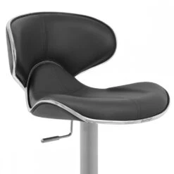 Atlantic Echtleder Barhocker Gebürstet - Felix Deluxe -Barstuhl Pro Geschaft felix deluxe chrom geburstet echtleder 4