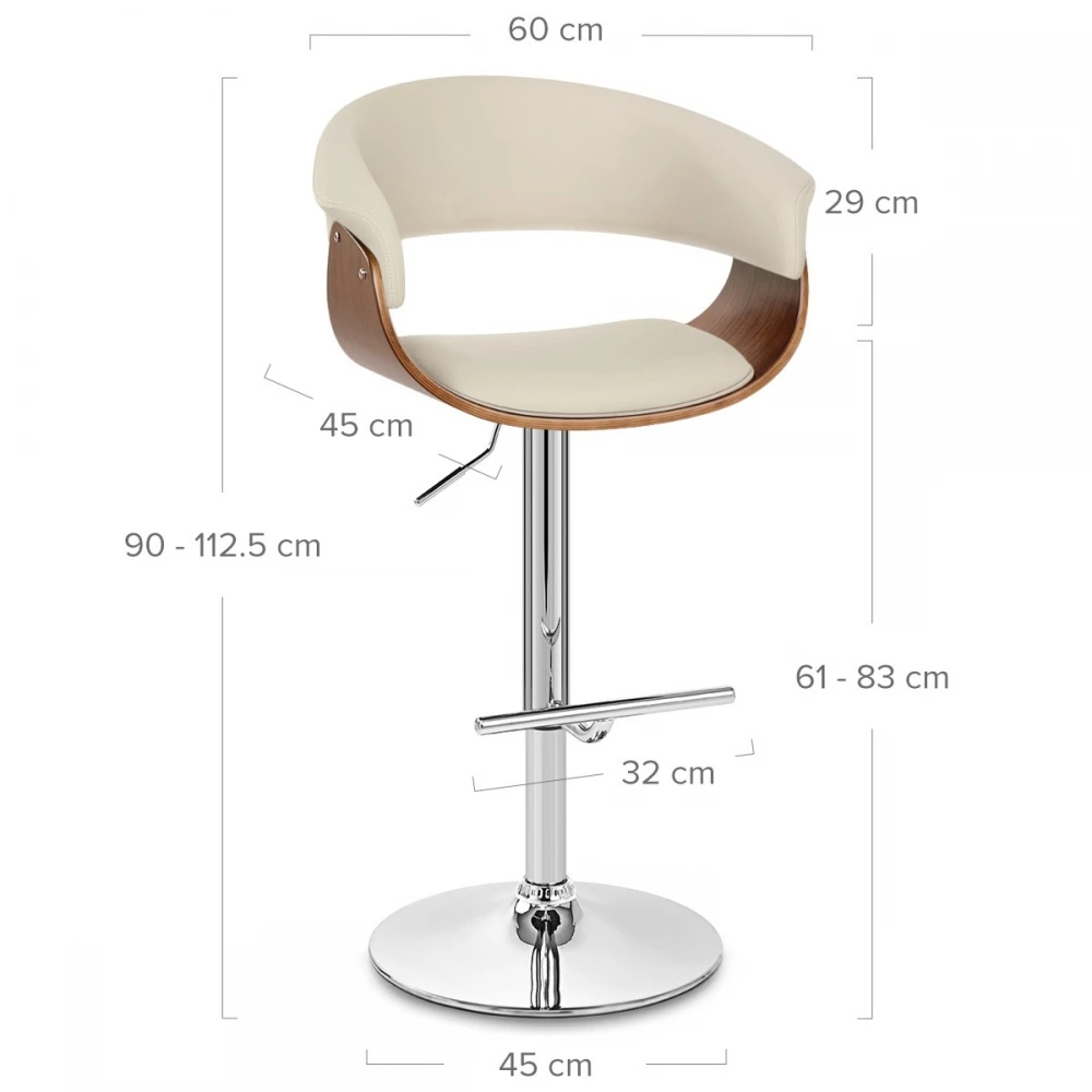 Atlantic Kunstleder Barhocker Walnuss - Grafton 6 Atlantic Kunstleder Barhocker Walnuss - Grafton – Bild 6