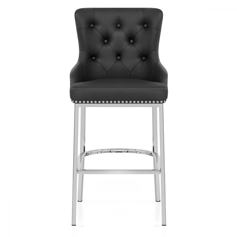 Kunstleder Barhocker Chrom - Grange 2 Kunstleder Barhocker Chrom - Grange – Bild 2
