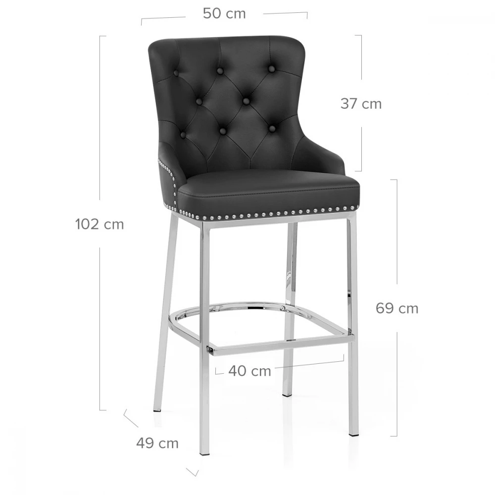 Kunstleder Barhocker Chrom - Grange 6 Kunstleder Barhocker Chrom - Grange – Bild 6