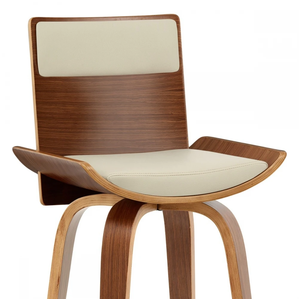 Atlantic Kunstleder Holzbarhocker - Harper 6 Atlantic Kunstleder Holzbarhocker - Harper – Bild 6