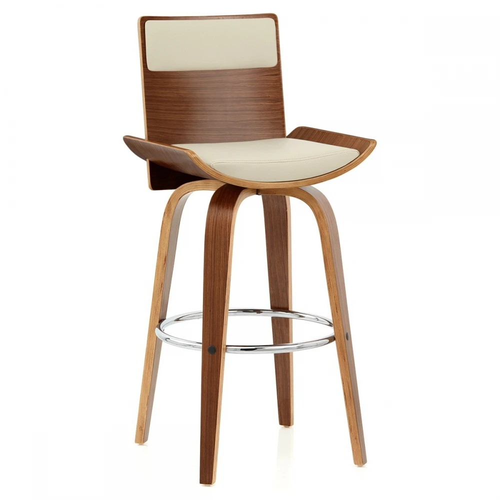 Atlantic Kunstleder Holzbarhocker - Harper 1 Atlantic Kunstleder Holzbarhocker - Harper