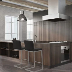 Atlantic Kunstleder Barhocker Gebürstet - High Ace -Barstuhl Pro Geschaft high ace chrom geburstet 6