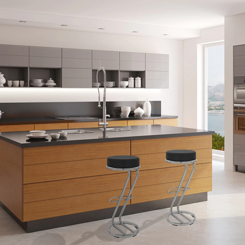 Atlantic Kunstleder Barhocker Chrom - Hoch Zed 7 Atlantic Kunstleder Barhocker Chrom - Hoch Zed – Bild 7