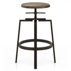 Atlantic Barhocker - Dunkler Holzsitz - Industrial Turner -Barstuhl Pro Geschaft holzbarhocker turner industrial 2