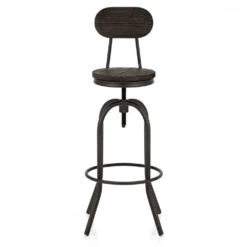 Atlantic Barhocker - Dunkler Holzsitz - Vintage Swivel -Barstuhl Pro Geschaft holzbarhocker vintage swivel 3