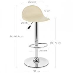 Atlantic Kunstleder Barhocker Chrom - Cap -Barstuhl Pro Geschaft kunstleder barhocker cap chrom 5