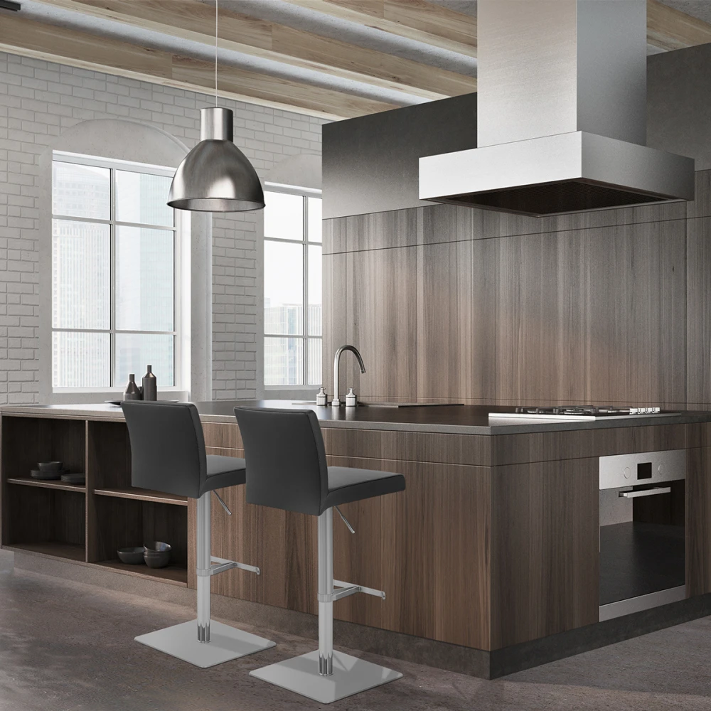 Atlantic Kunstleder Barhocker Gebürstet - Lexi 7 Atlantic Kunstleder Barhocker Gebürstet - Lexi – Bild 7