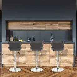 Atlantic Kunstleder Barhocker Chrom - Houston -Barstuhl Pro Geschaft kunstleder chrom houston 6