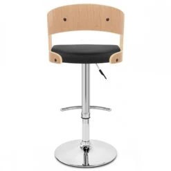Atlantic Kunstleder Holzbarhocker Chrom Eiche - Eve -Barstuhl Pro Geschaft kunstleder holzbarhocker chrom eiche eve 4