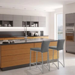 Atlantic Kunstleder Barhocker Gebürstet - Leah 13 Atlantic Kunstleder Barhocker Gebürstet - Leah -Barstuhl Pro Geschaft leah chrom geburstet 6