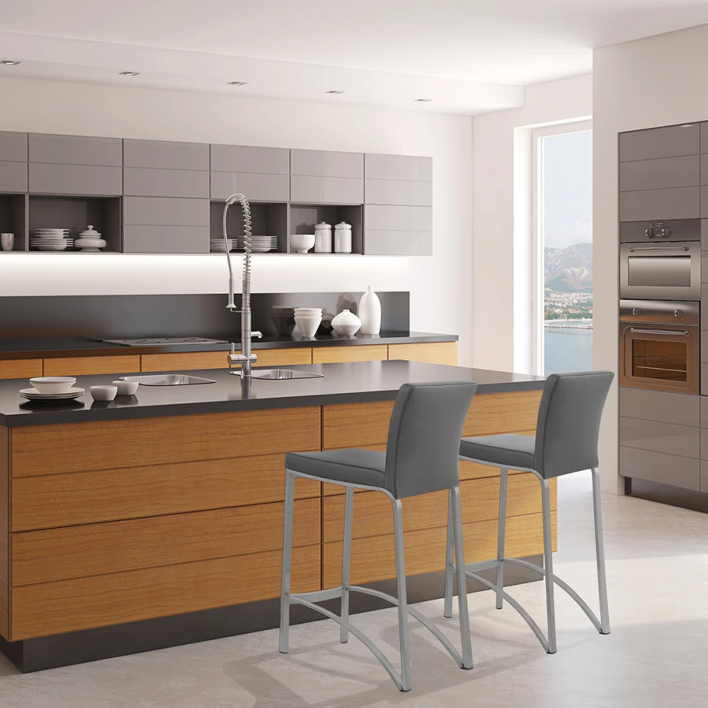 Atlantic Kunstleder Barhocker Gebürstet - Leah 7 Atlantic Kunstleder Barhocker Gebürstet - Leah – Bild 7