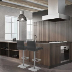 Atlantic Echtleder Barhocker Gebürstet - Lush -Barstuhl Pro Geschaft lush echtleder chrom geburstet 6