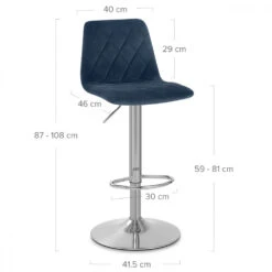 Samt Barhocker Gebürstet - Melody 12 Samt Barhocker Gebürstet - Melody -Barstuhl Pro Geschaft melody samt barhocker geburstet 5