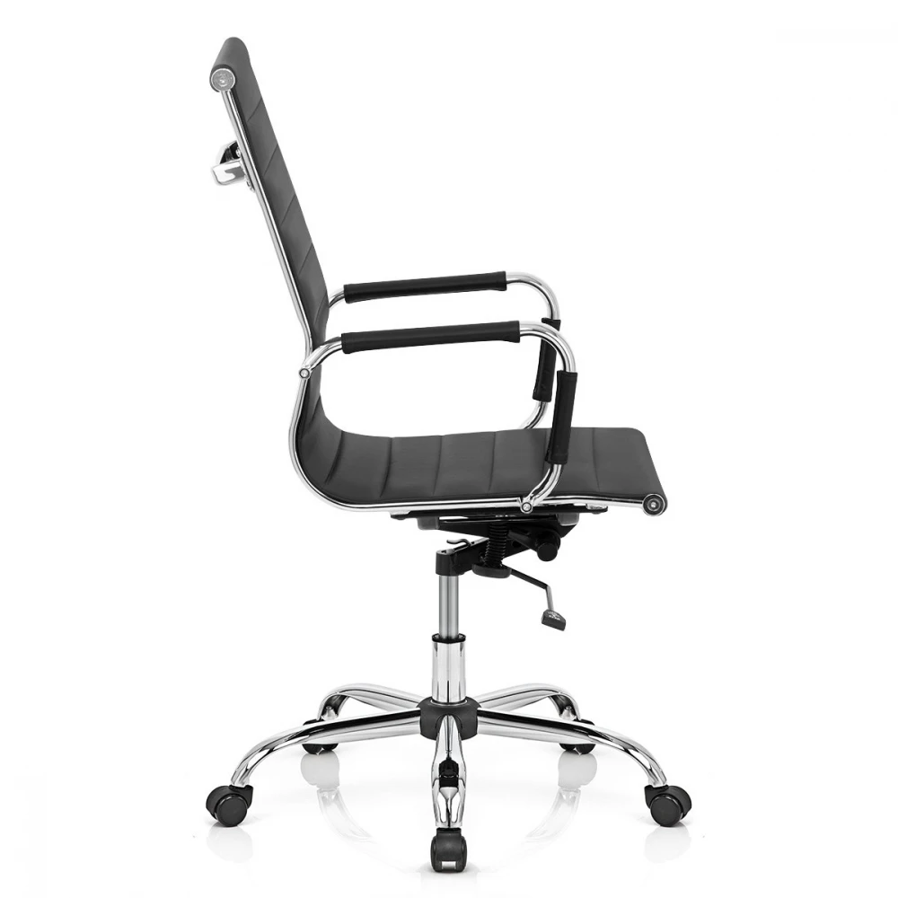 Kunstleder Bürostuhl Chrom - Metro 2 Kunstleder Bürostuhl Chrom - Metro – Bild 2