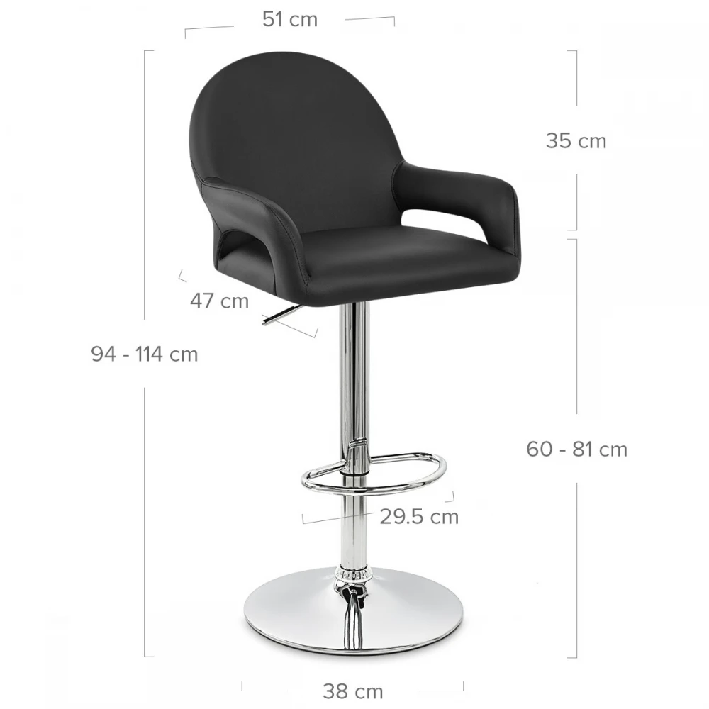 Atlantic Kunstleder Barhocker Chrom - Munich 6 Atlantic Kunstleder Barhocker Chrom - Munich – Bild 6
