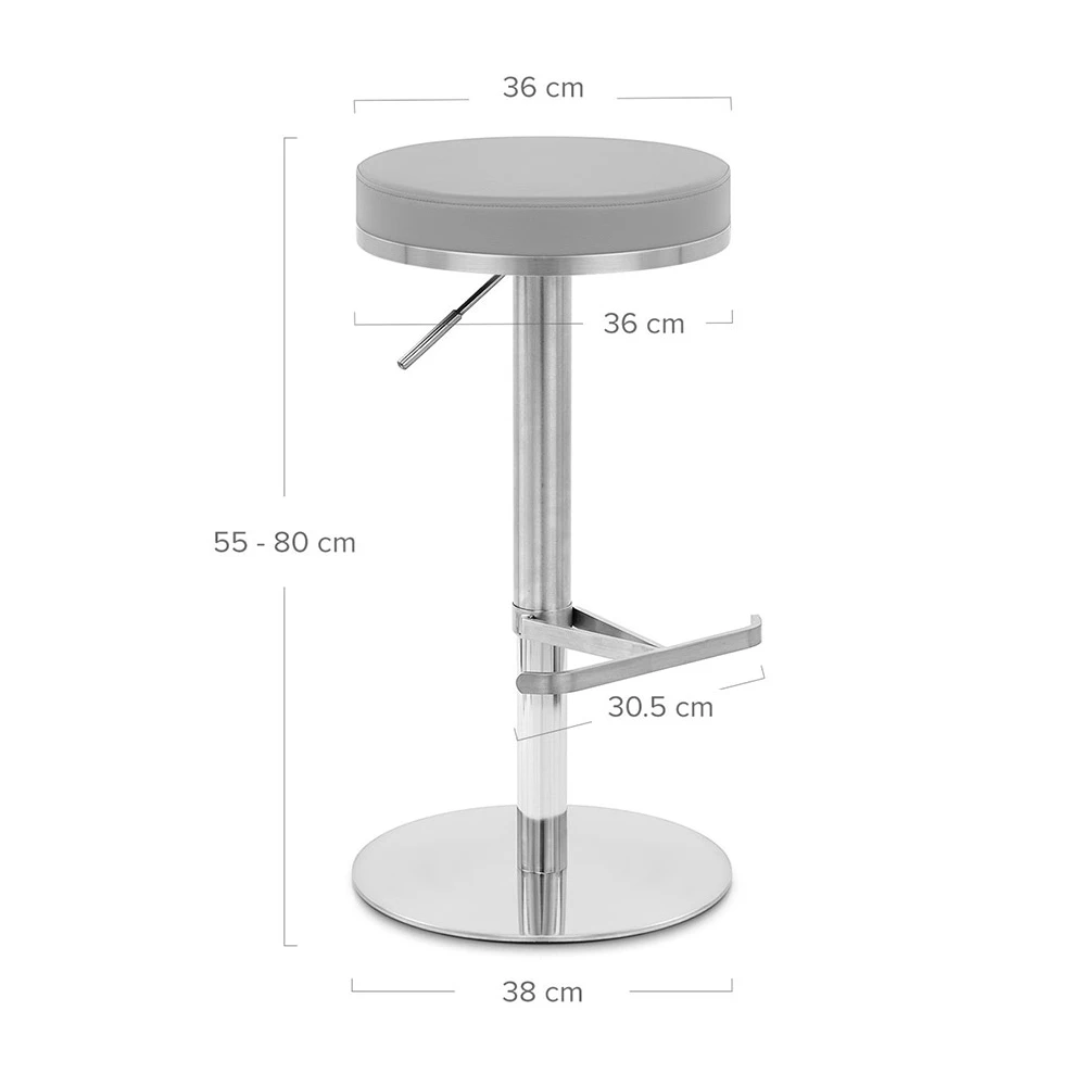Atlantic Kunstleder Barhocker Gebürstet - Oracle 6 Atlantic Kunstleder Barhocker Gebürstet - Oracle – Bild 6
