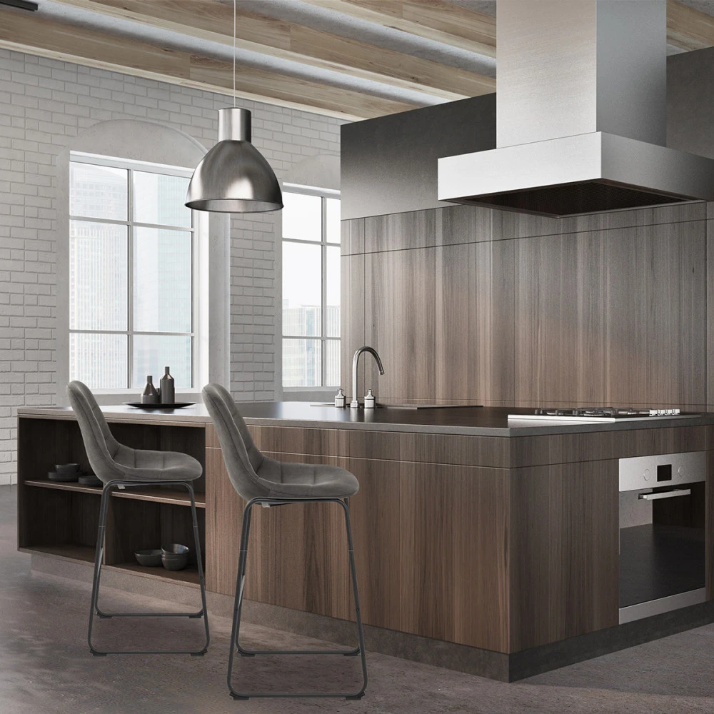 Wildlederimitat Barhocker - Platina 7 Wildlederimitat Barhocker - Platina – Bild 7