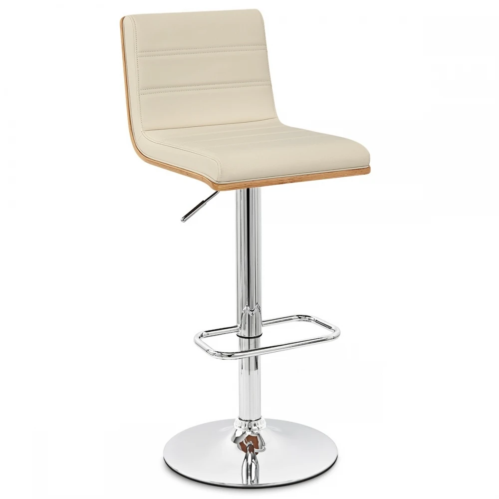 Atlantic Kunstleder Holzbarhocker Chrom - Riviera 1 Atlantic Kunstleder Holzbarhocker Chrom - Riviera