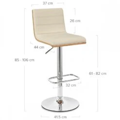 Atlantic Kunstleder Holzbarhocker Chrom - Riviera 12 Atlantic Kunstleder Holzbarhocker Chrom - Riviera -Barstuhl Pro Geschaft riviera 1 5