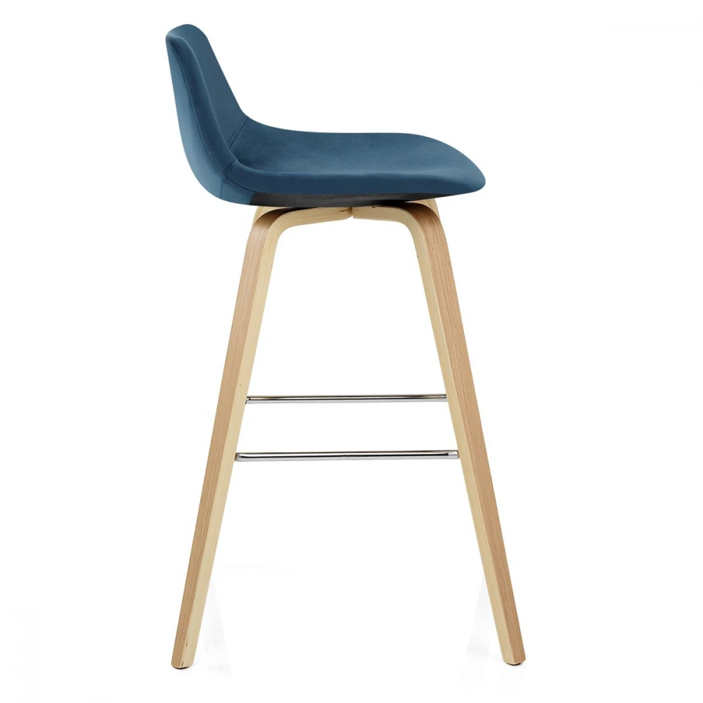 Samt Barhocker Holz - Reef 3 Samt Barhocker Holz - Reef – Bild 3