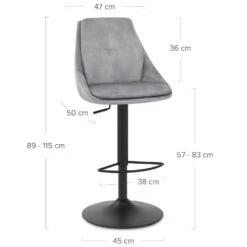 Samtbarhocker - Aria -Barstuhl Pro Geschaft samtbarhocker aria 5