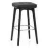 Schwarzer Holzbarhocker - Malmo