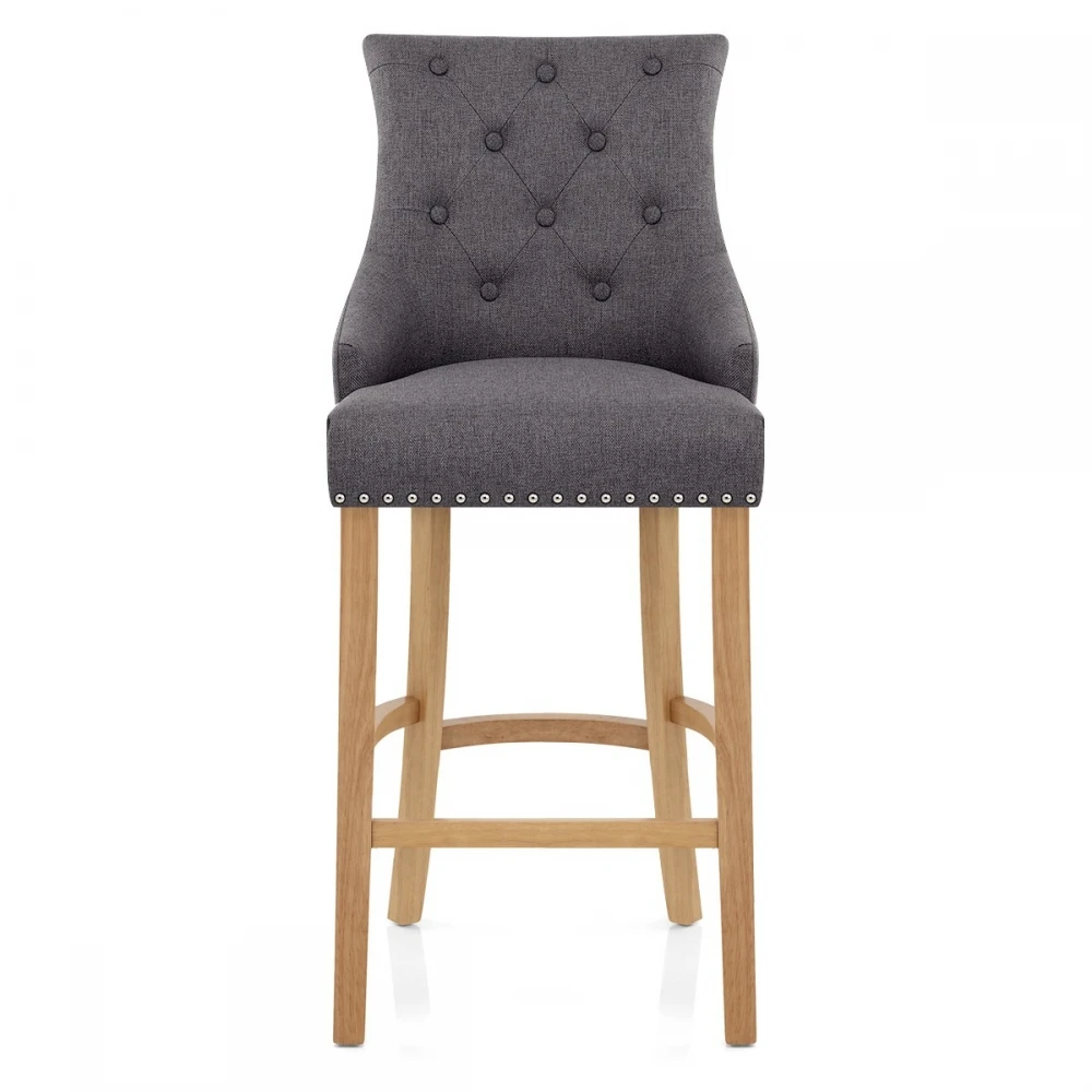 Atlantic Stoffbarhocker - Ascot - Eiche 2 Atlantic Stoffbarhocker - Ascot - Eiche – Bild 2