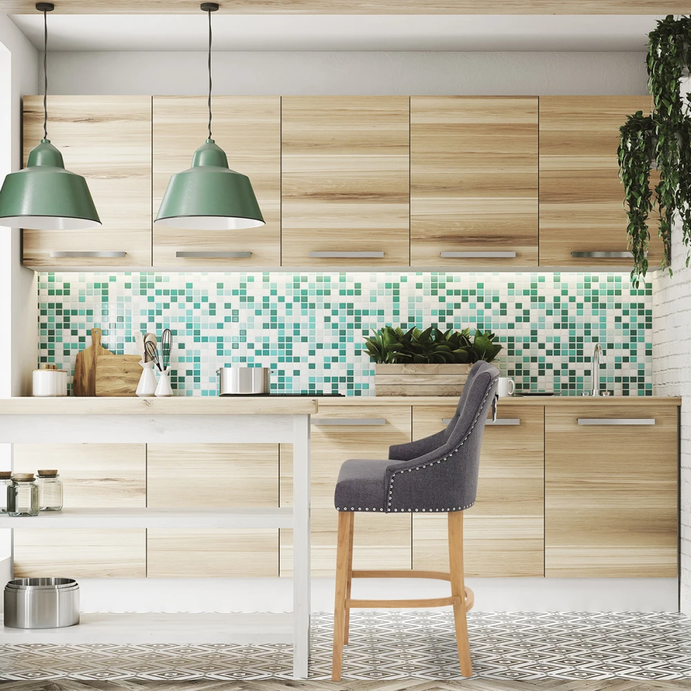 Atlantic Stoffbarhocker - Ascot - Eiche 7 Atlantic Stoffbarhocker - Ascot - Eiche – Bild 7