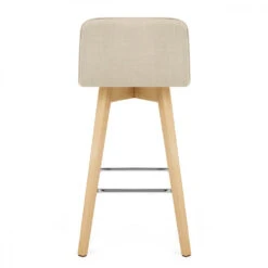Stoff Holzbarhocker - Tide -Barstuhl Pro Geschaft tide stoff barhocker eiche 3