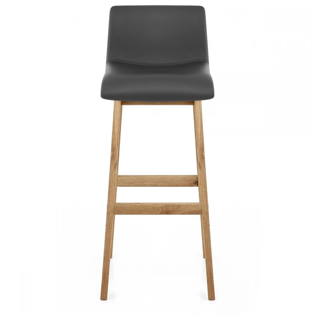 Atlantic Kunstleder Holzbarhocker - Wave 2 Atlantic Kunstleder Holzbarhocker - Wave – Bild 2